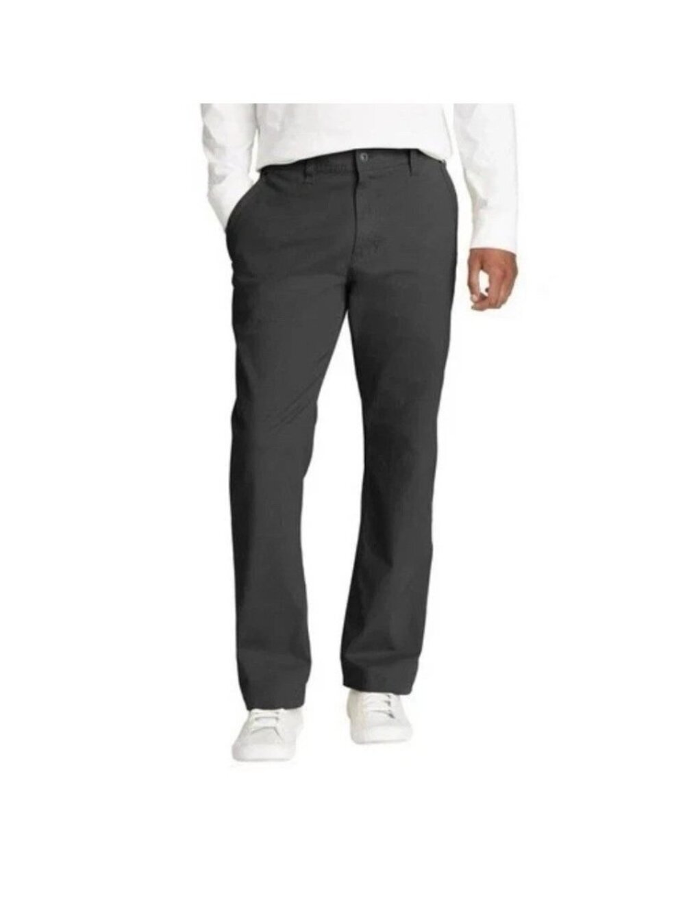NWT Eddie Bauer Men's 40x30 Gray Canvas Utility Cargo Pants Cotton Blend